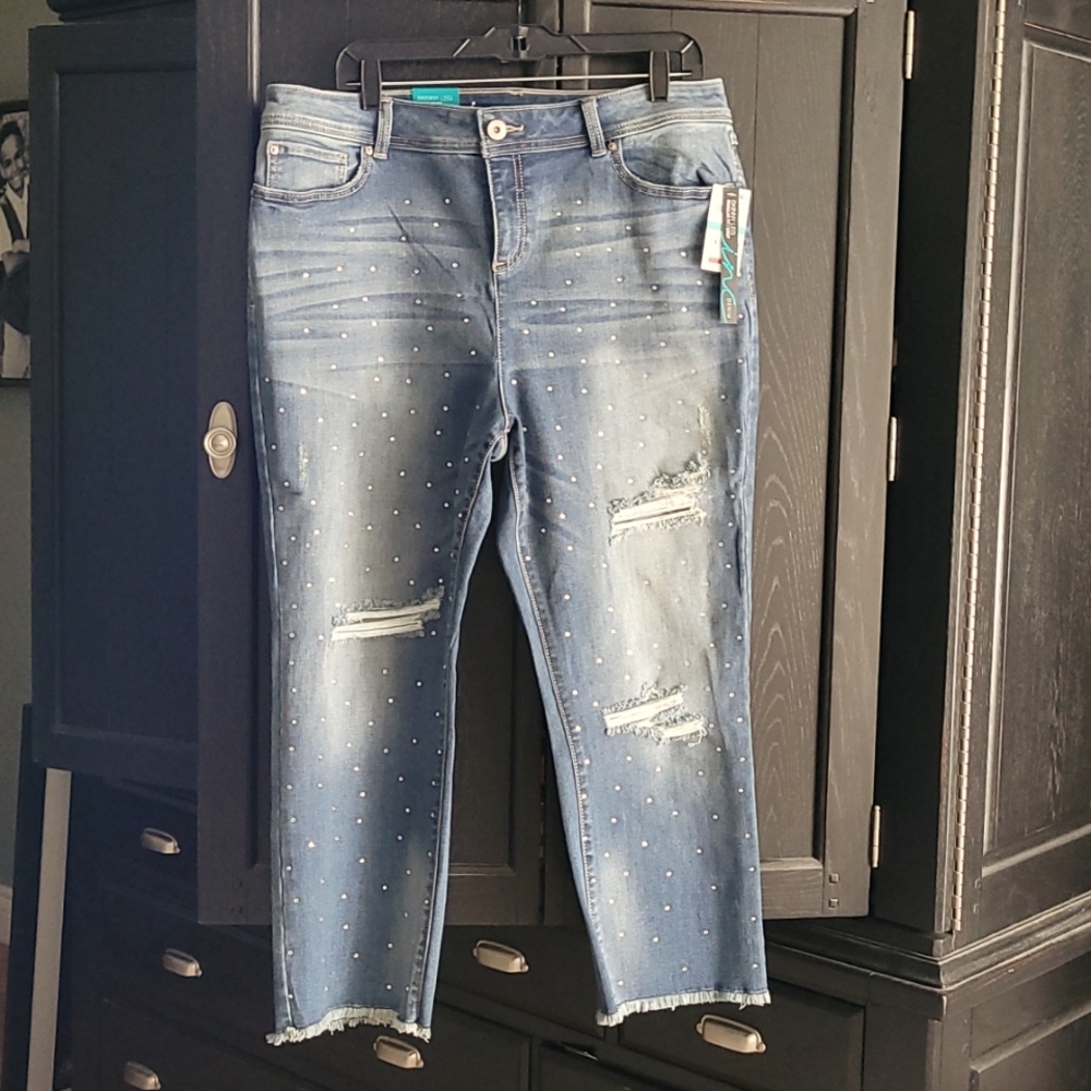 Nwt INC diamond studded jeans